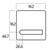 Lockwood Lever 20 on Plate - Interior (with Cylinder Hole) - Left Hand Satin Stainless Steel