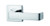Lockwood Symphony Lever 90 on Square Rose - Fixed Interior Half Set Chrome Plate