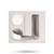 Lockwood 221D Detention Square Plate - Visible Fix - Flush Pull, Cylinder and Lever/Knob | Lever 23 | Left Hand | Satin Stainless Steel