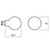 Lockwood 1360 Series Lever 20 on Round Rose - Interior Half Set