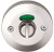 Lockwood 1360 Series - External Privacy Indicating Emergency Turn Escutcheon - 65.5 mm Round