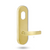 Lockwood 2801/47 - Exterior Round-End Brass Plate - Cylinder & Lever - Lever 47