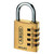 ABUS 165 Series 4 Wheel Combination Padlock Display Pack - Brass