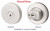 Paradigm Deadbolt Round Rose Satin Chrome Pearl