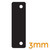 BDS Packer 3mm suits Whitco Sash Lock Strike Plate Series - Black