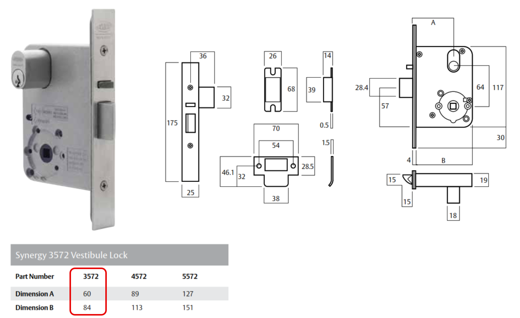 Manufacturer dimensional drawing