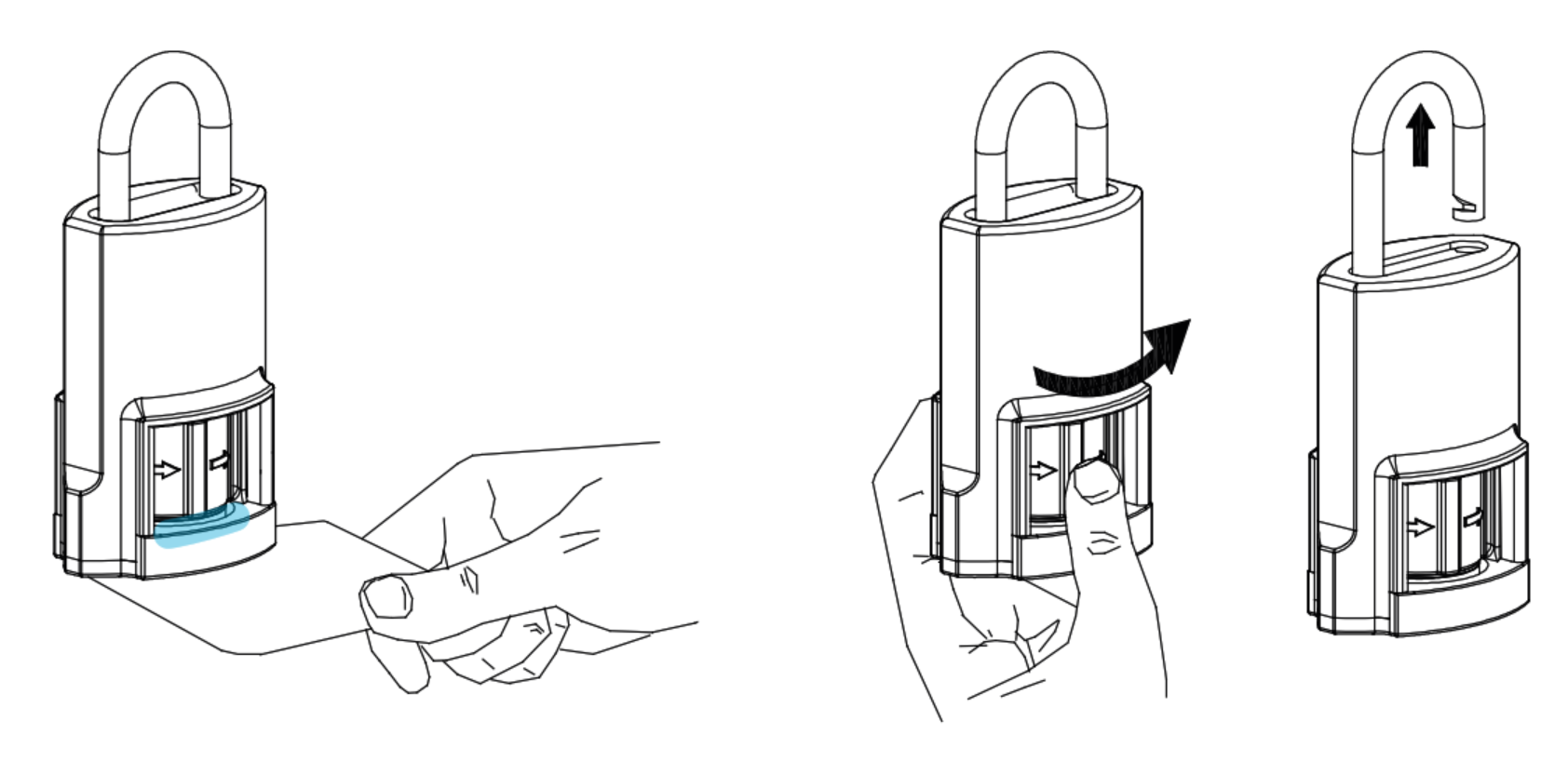 SMARTair i-gate padlock usage diagram