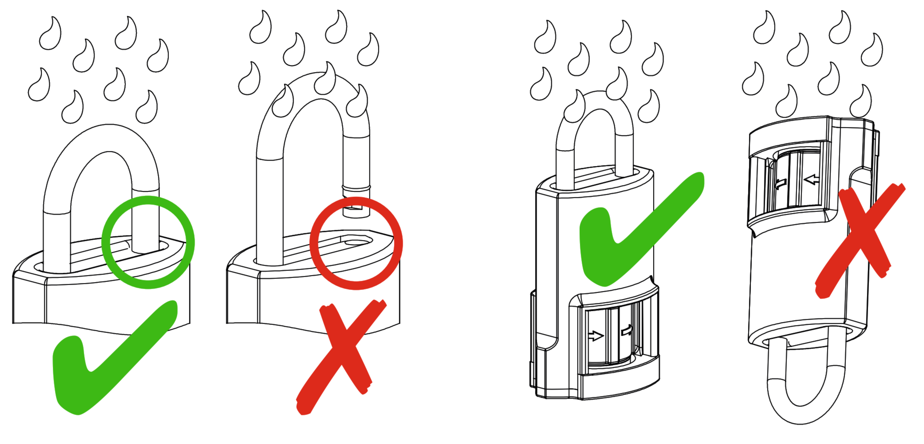 SMARTair i-gate padlock outdoor weather protection example