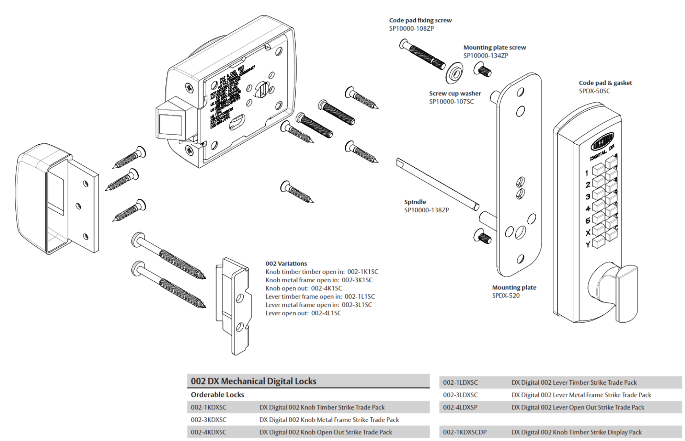 Lockwood 002DX parts and components schematic