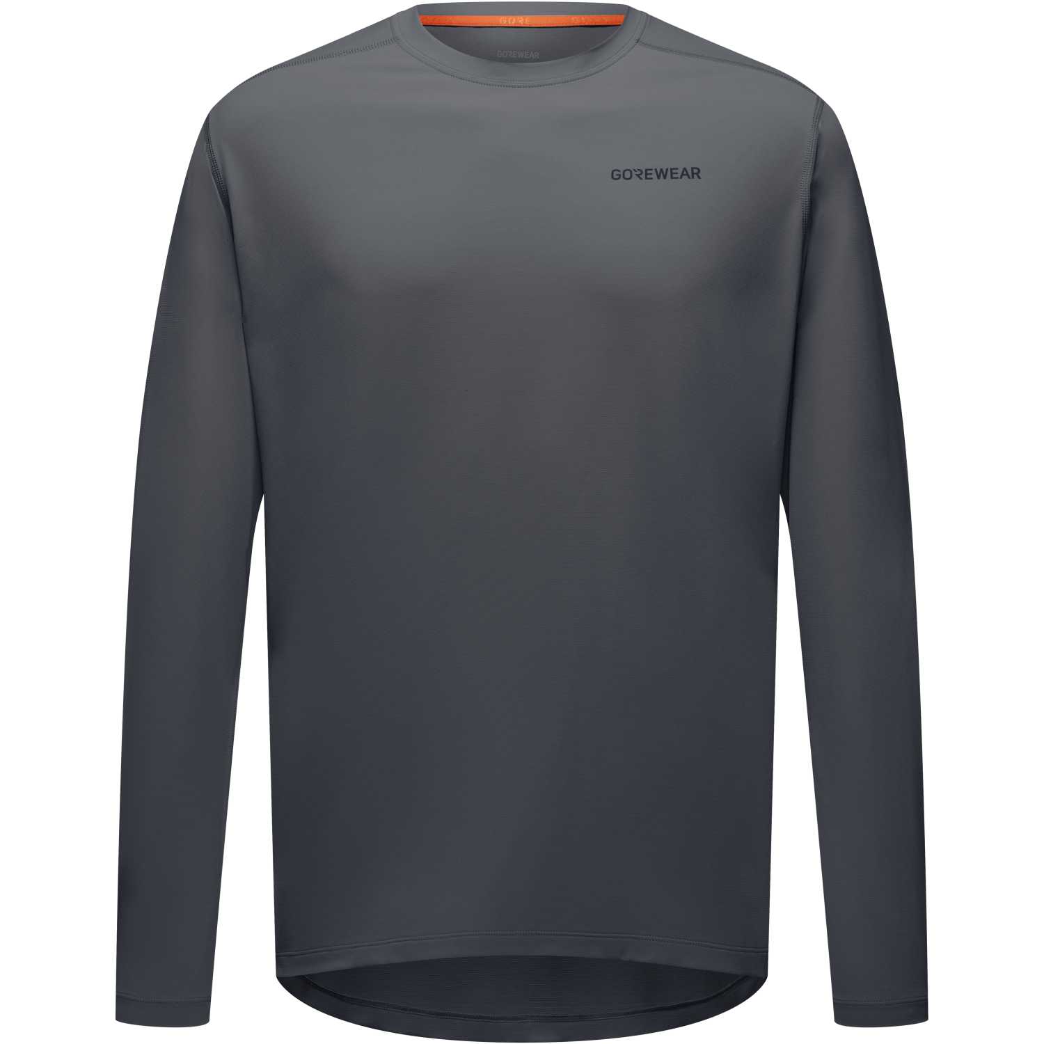 T-shirt maniche lunghe uomo fitness regular 100 %cotone nera