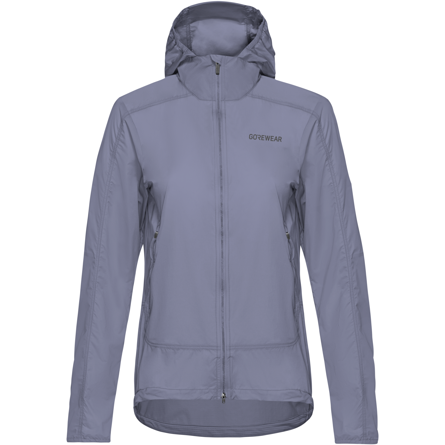 An image of the FERNFLOW Hooded Windbreaker Womens being displayed without a product model wearing the product.