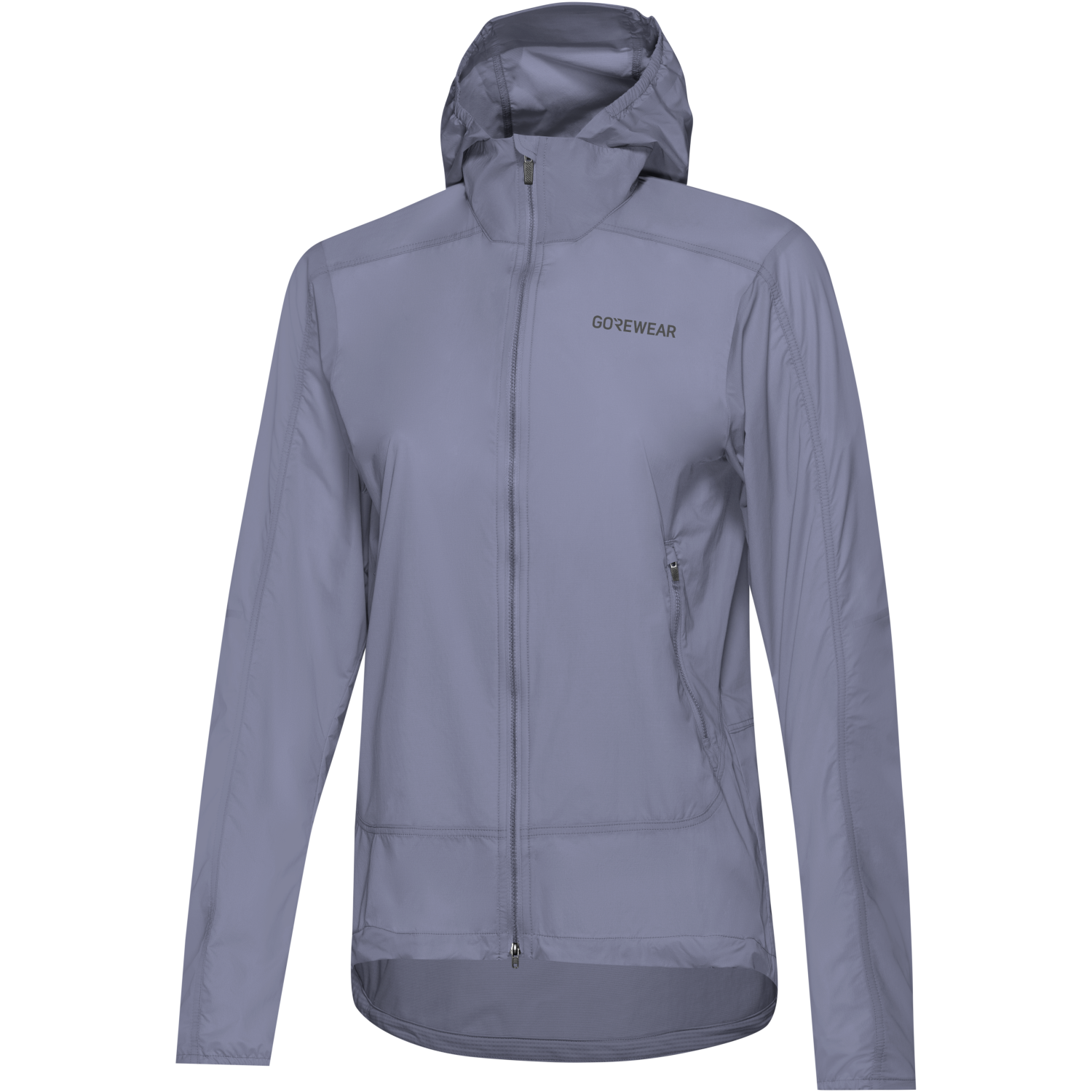 An image of the FERNFLOW Hooded Windbreaker Womens being displayed without a product model wearing the product.