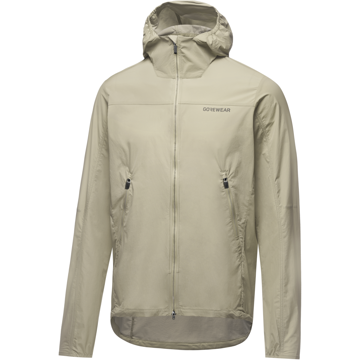 An image of the FERNFLOW Hooded Windbreaker Mens being displayed without a product model wearing the product.