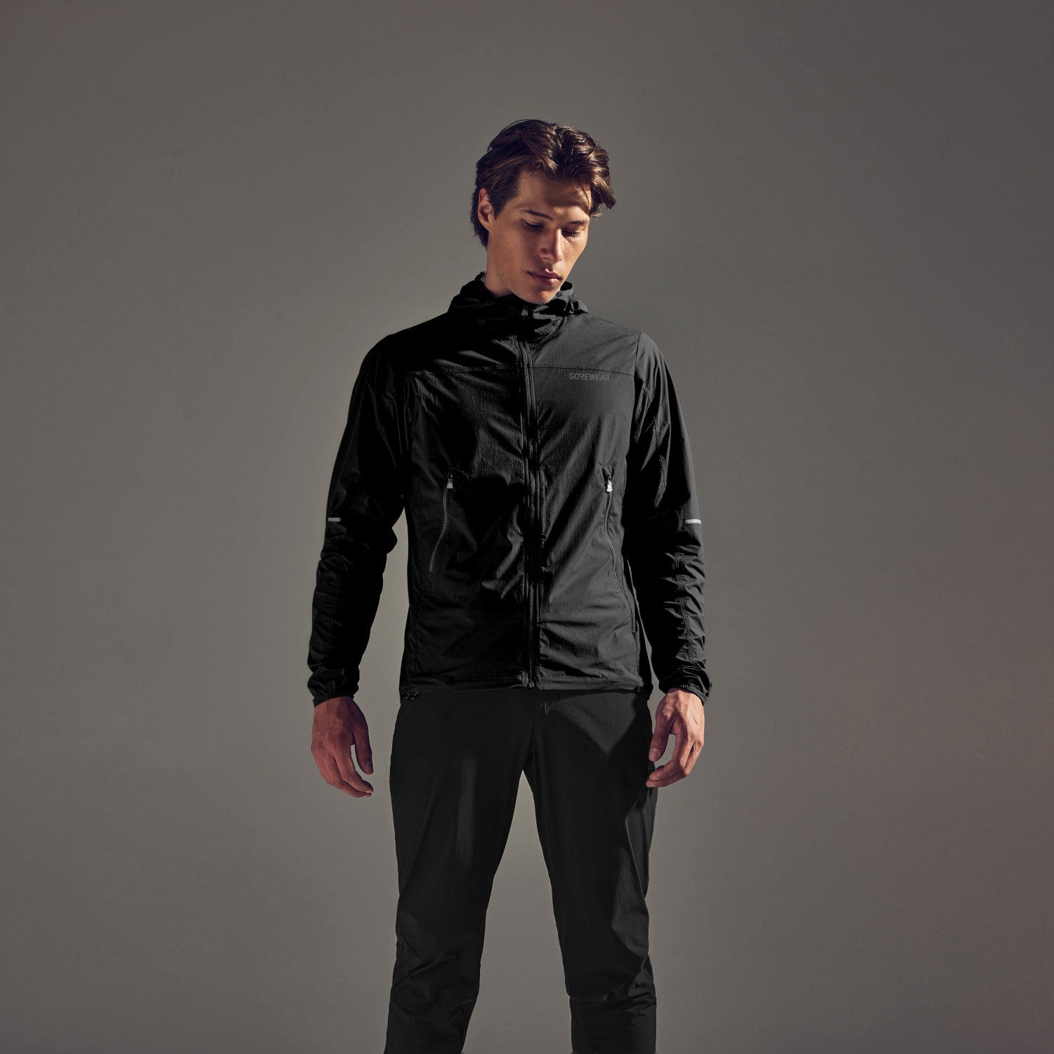 FERNFLOW Veste Coupe-Vent À Capuche Homme