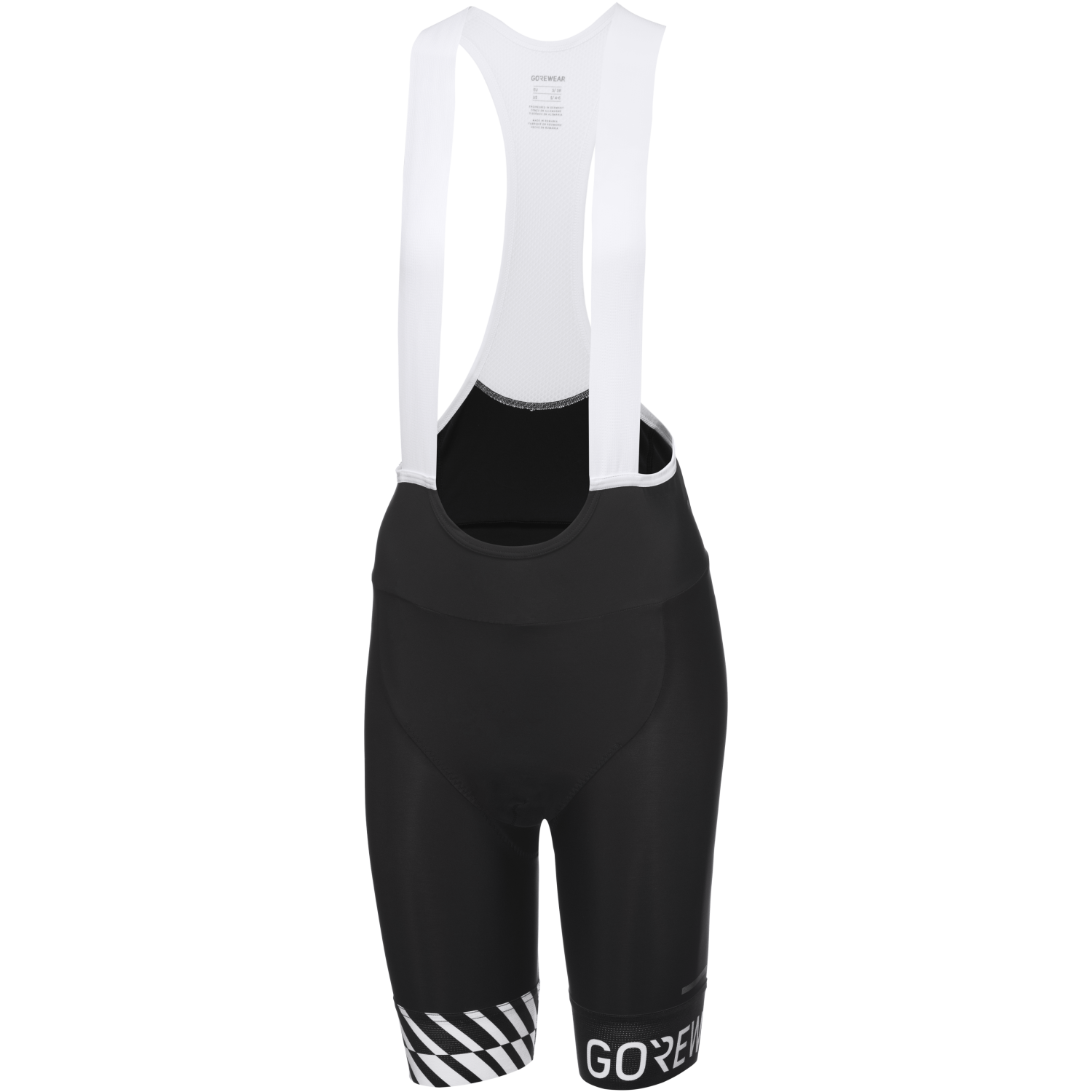 An image of the SWIFTRIDE Optical Bib Shorts Womens being displayed without a product model wearing the product.