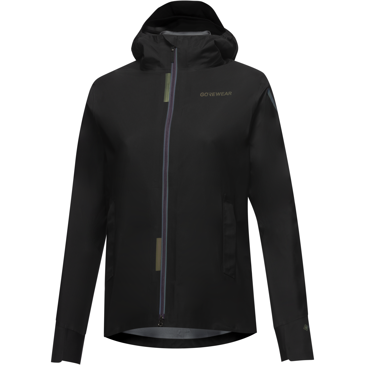 An image of the CONCURVE LE3 GORE-TEX Jacket Iridescent Trim Womens being displayed without a product model wearing the product.