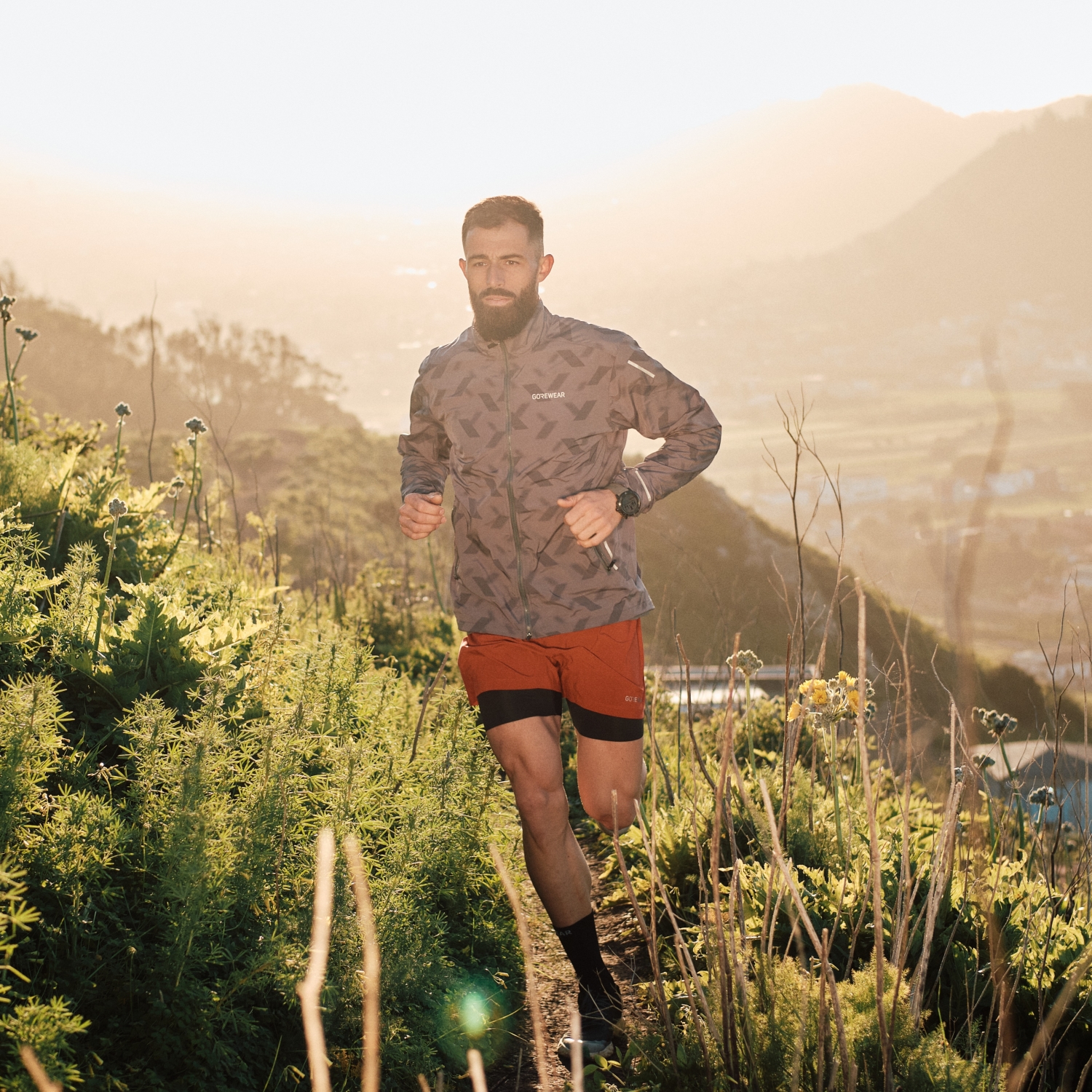 CONCURVE 3D Graphic Windbreaker Herren