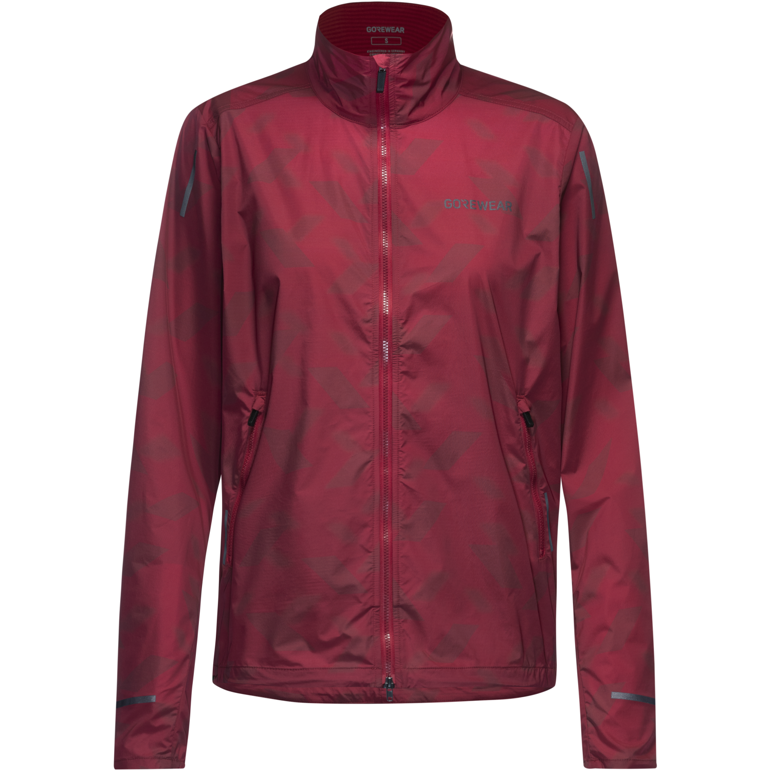 An image of the CONCURVE 3D Graphic Windbreaker Womens being displayed without a product model wearing the product.