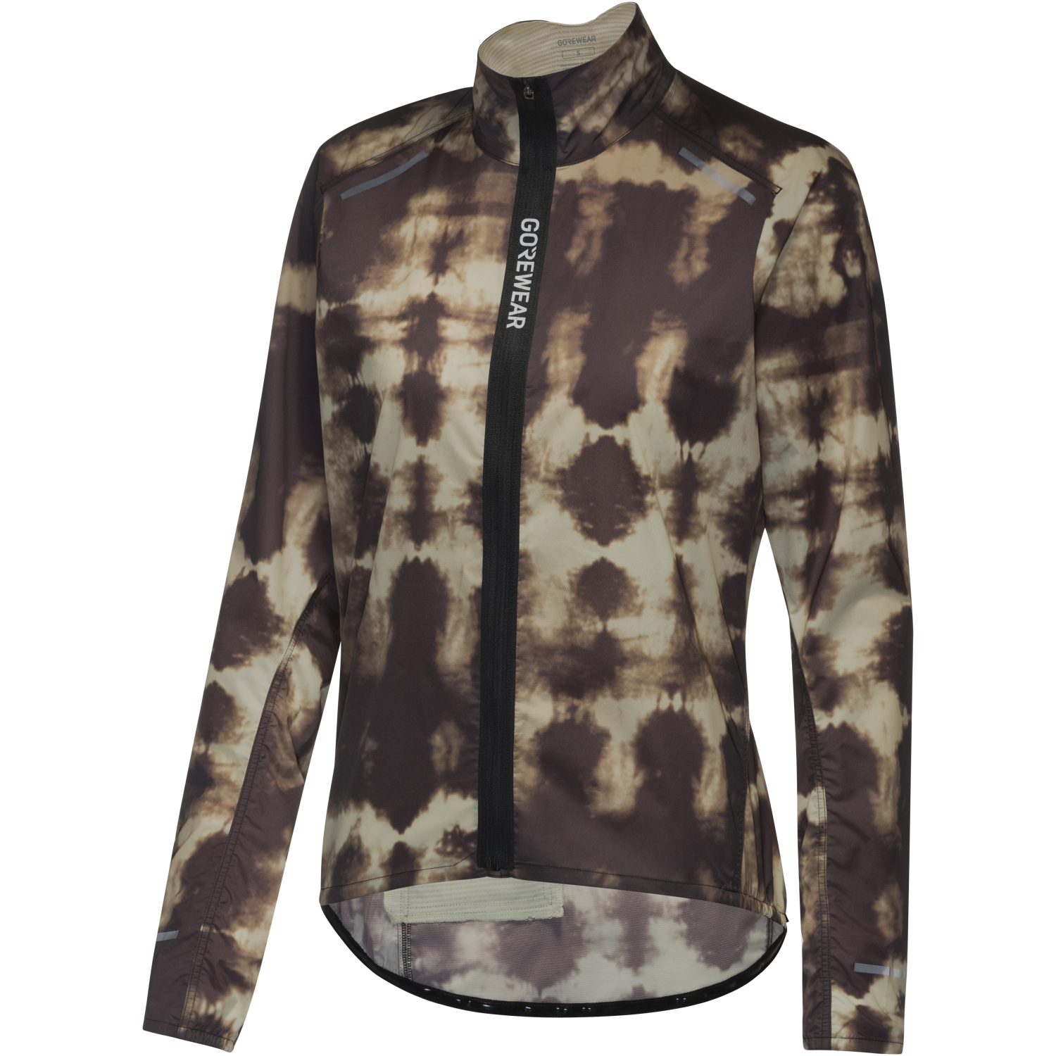 An image of the SPINSHIFT Shibori Windbreaker Womens being displayed without a product model wearing the product.