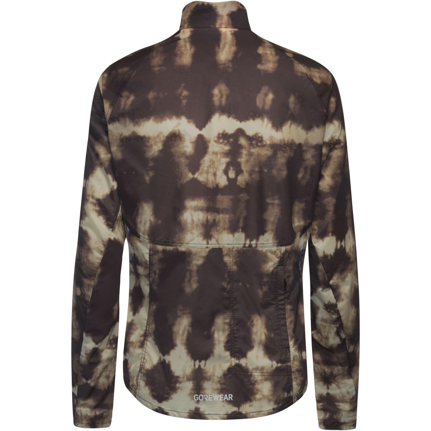 An image of the SPINSHIFT Shibori Windbreaker Womens being displayed without a product model wearing the product.