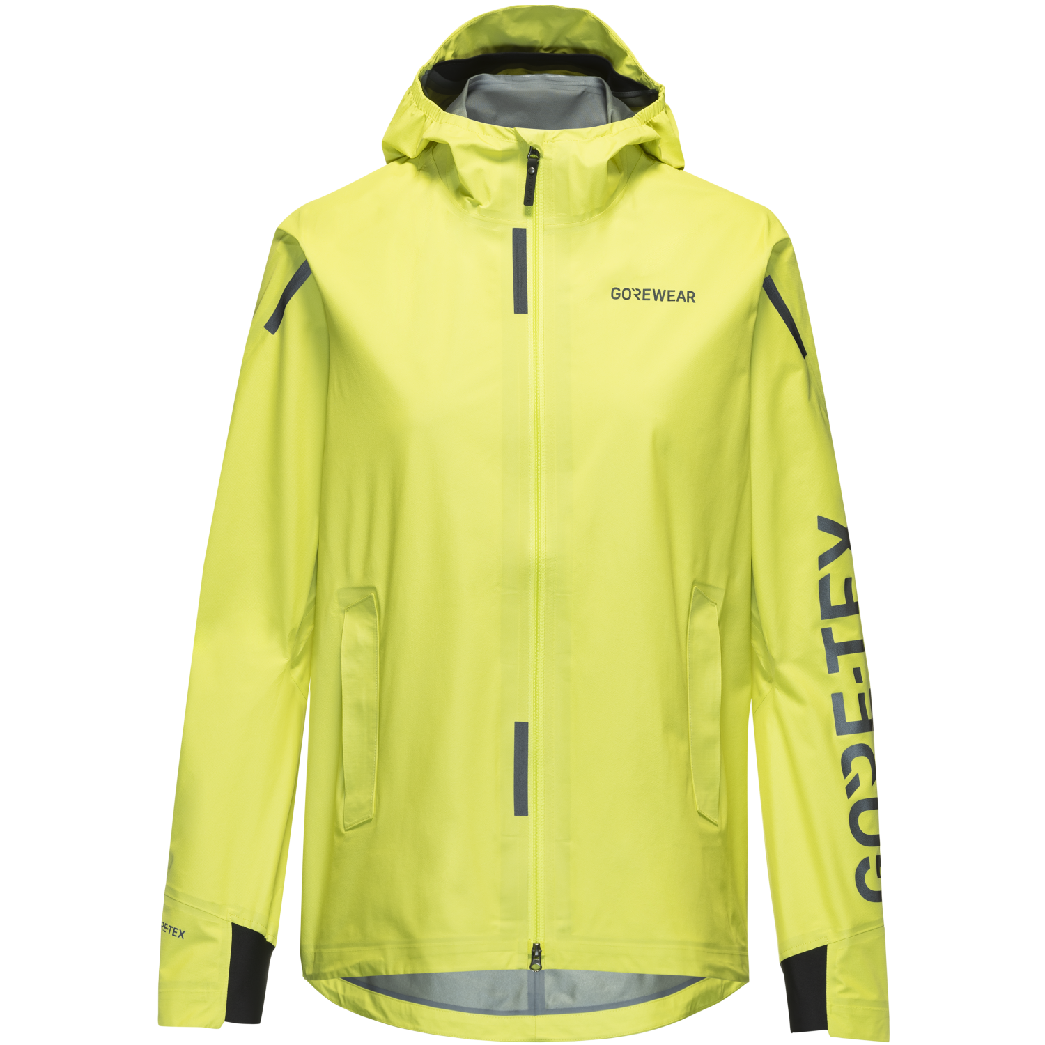 Gezeigt wird ein Bild des Artikels der Kategorie „CONCURVE LE4 GORE-TEX Jacke Damen mit Logo am Ärmel“, ohne dass ein Model das Produkt trägt.