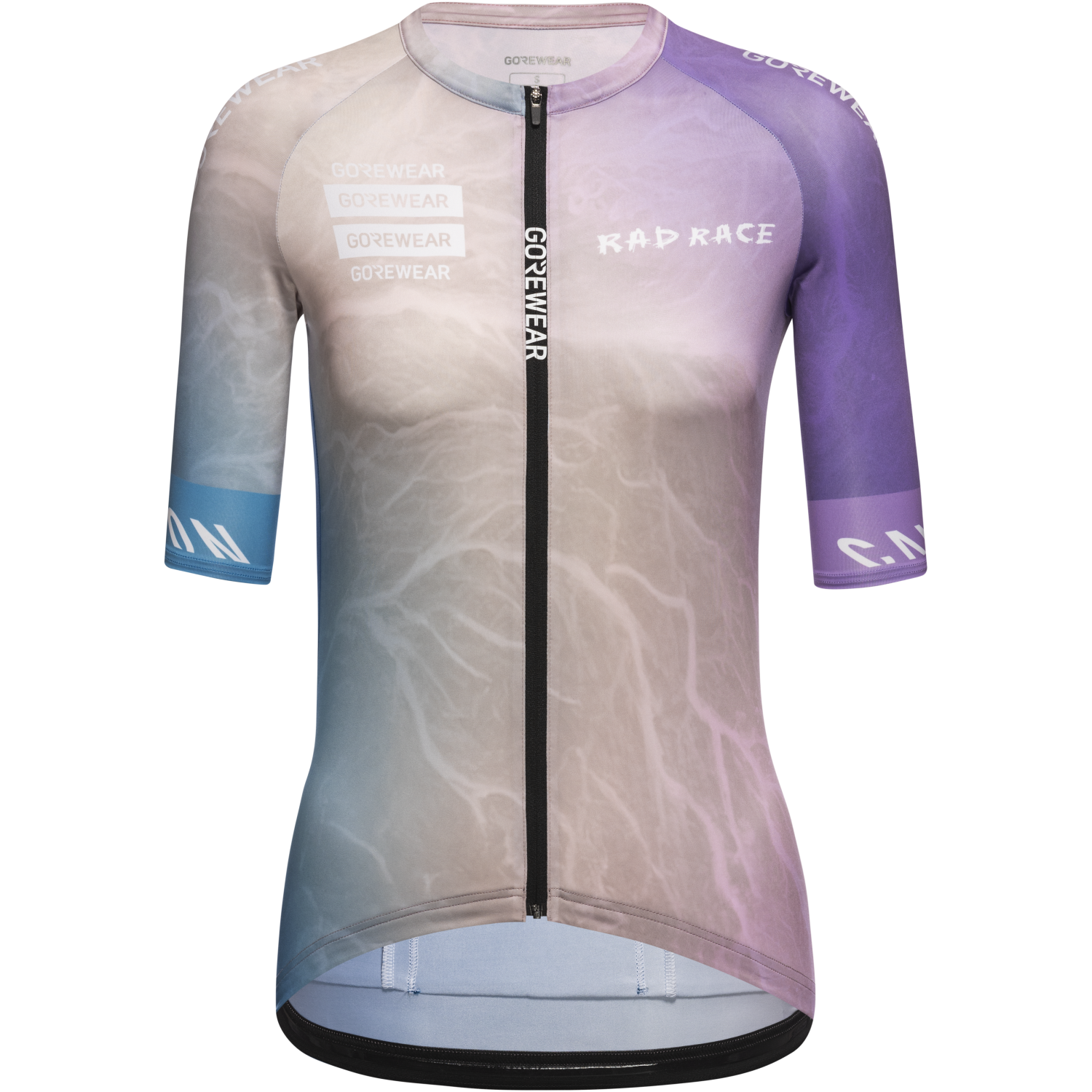 An image of the GOREWEAR x RAD RACE 2025 Jersey Womens being displayed without a product model wearing the product.