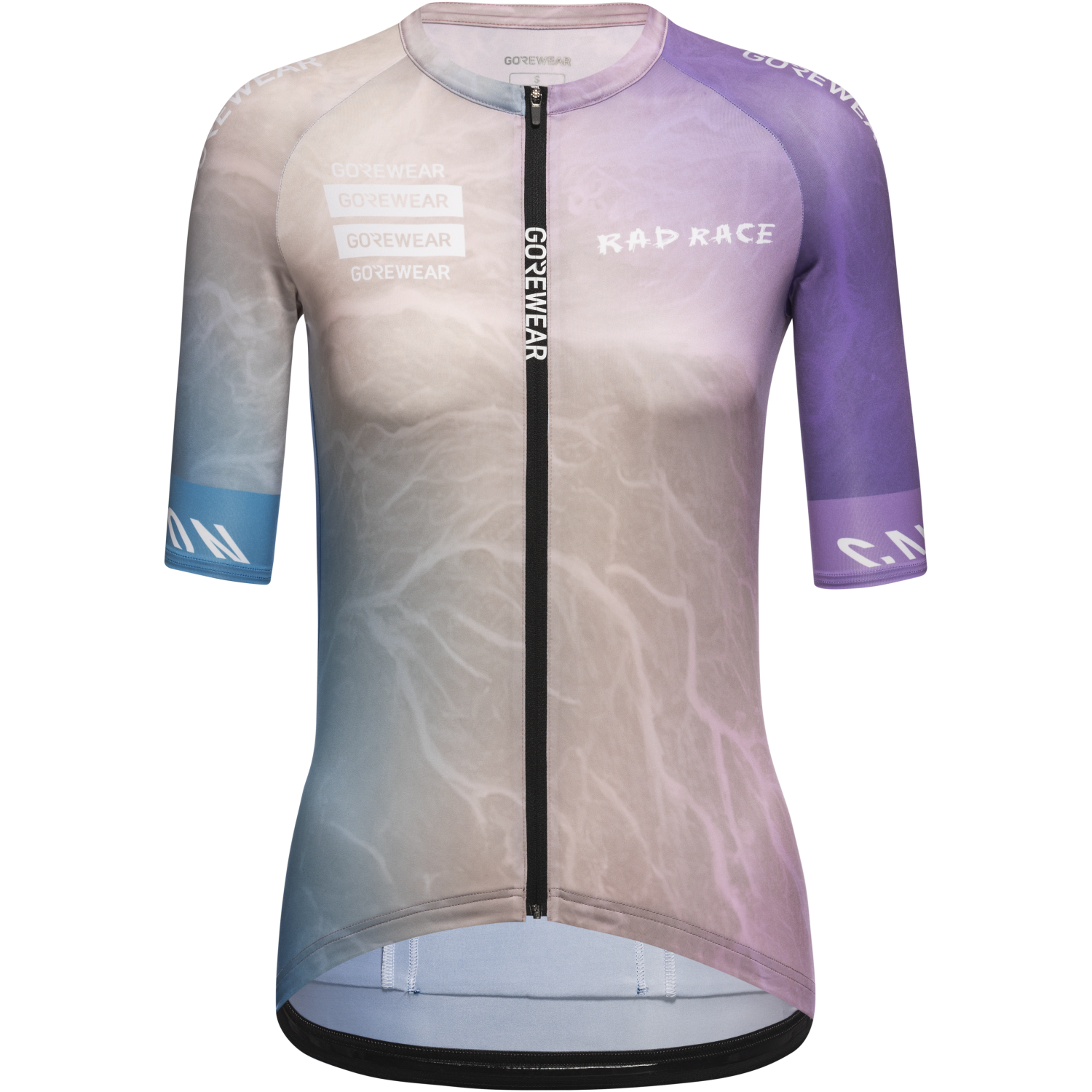 An image of the GOREWEAR x RAD RACE 2025 Jersey Womens being displayed without a product model wearing the product.
