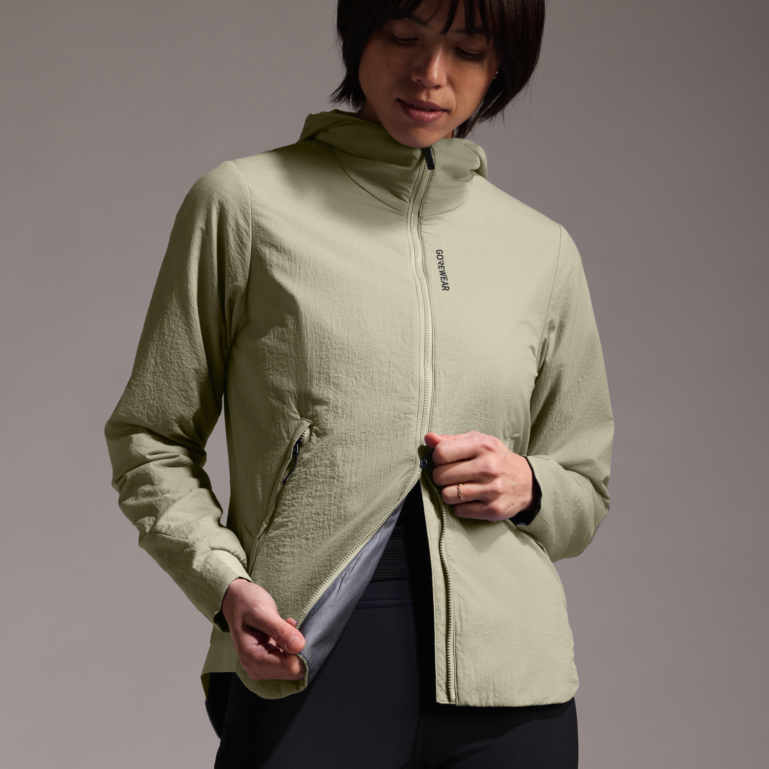 CONCURVE WINDSTOPPER® Giacca isolata con cappuccio donna