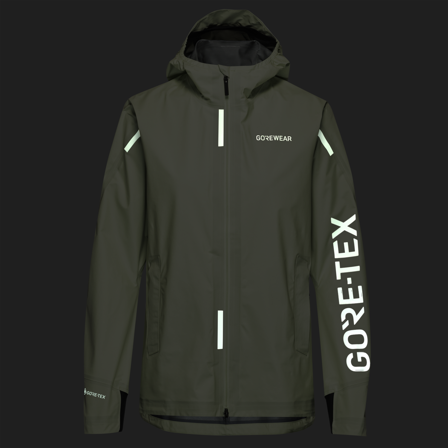An image of the CONCURVE GORE-TEX Logo Jacket Womens being displayed without a product model wearing the product.