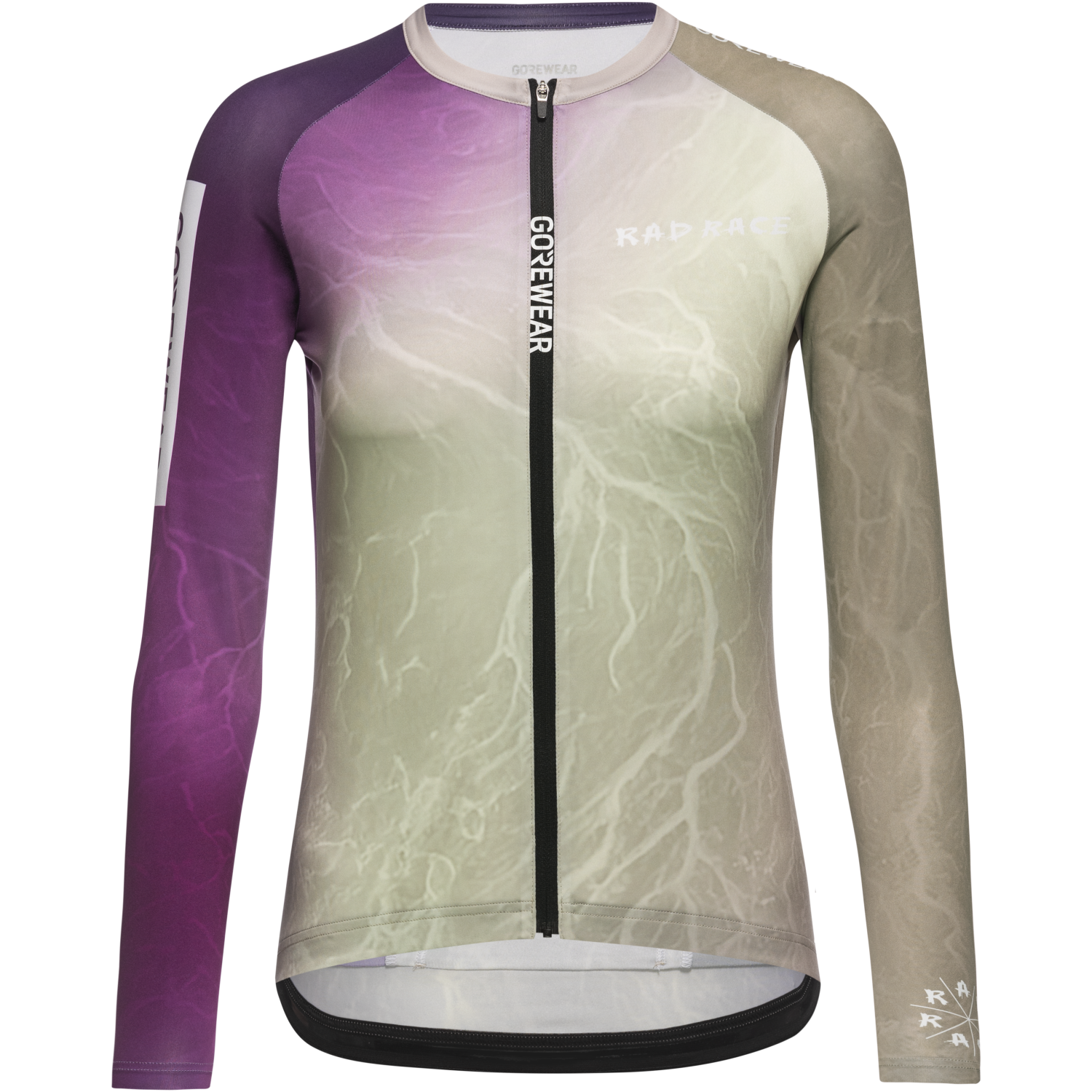 Gezeigt wird ein Bild des Artikels der Kategorie „GOREWEAR x RAD RACE 2025 Maillot à manches longues Femme“, ohne dass ein Model das Produkt trägt.