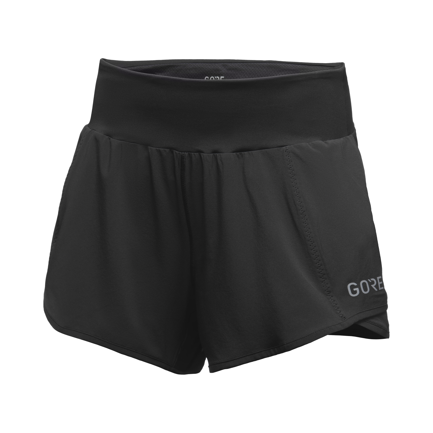 An image of the R5 Women Light Shorts being displayed without a product model wearing the product.