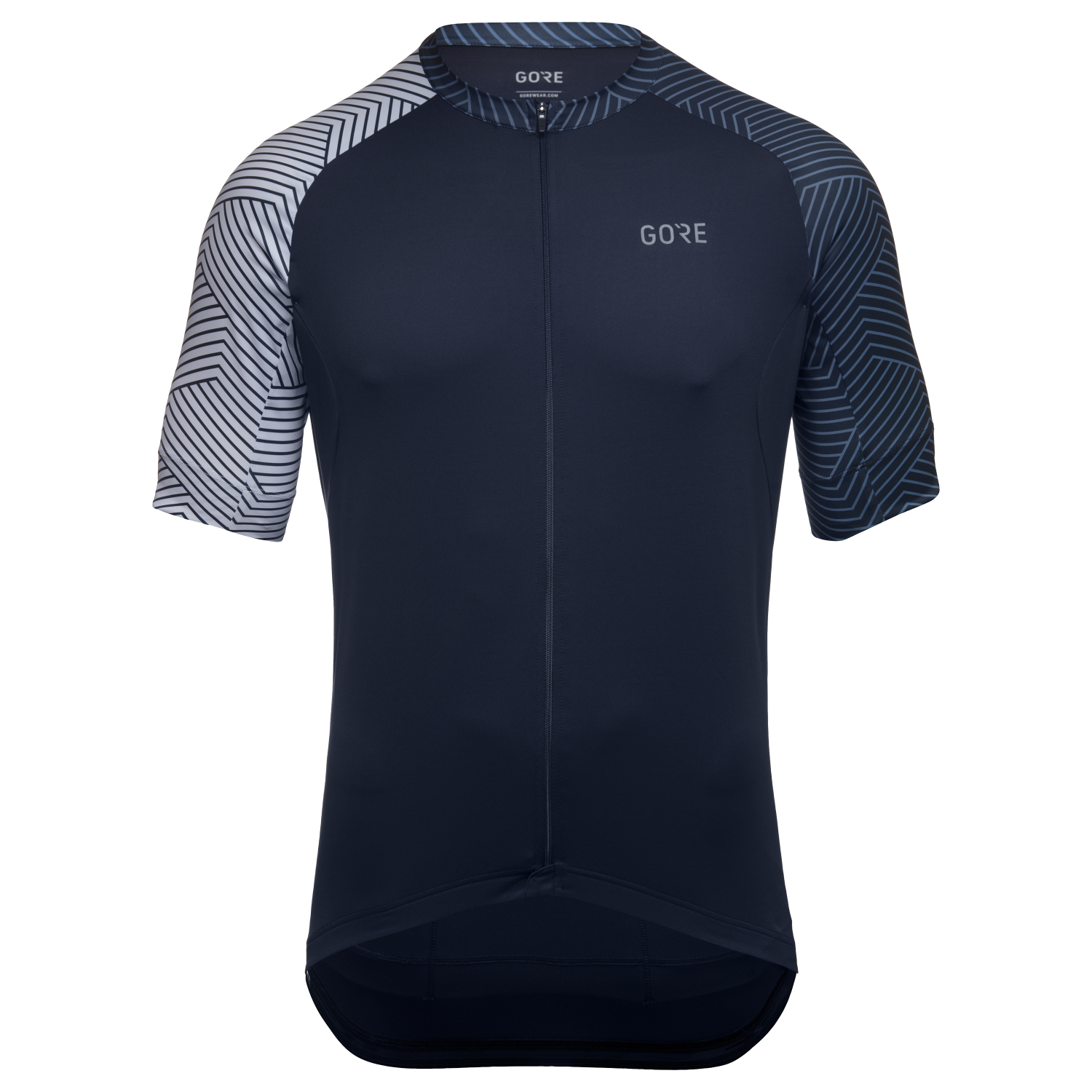 An image of the C5 Jersey being displayed without a product model wearing the product.