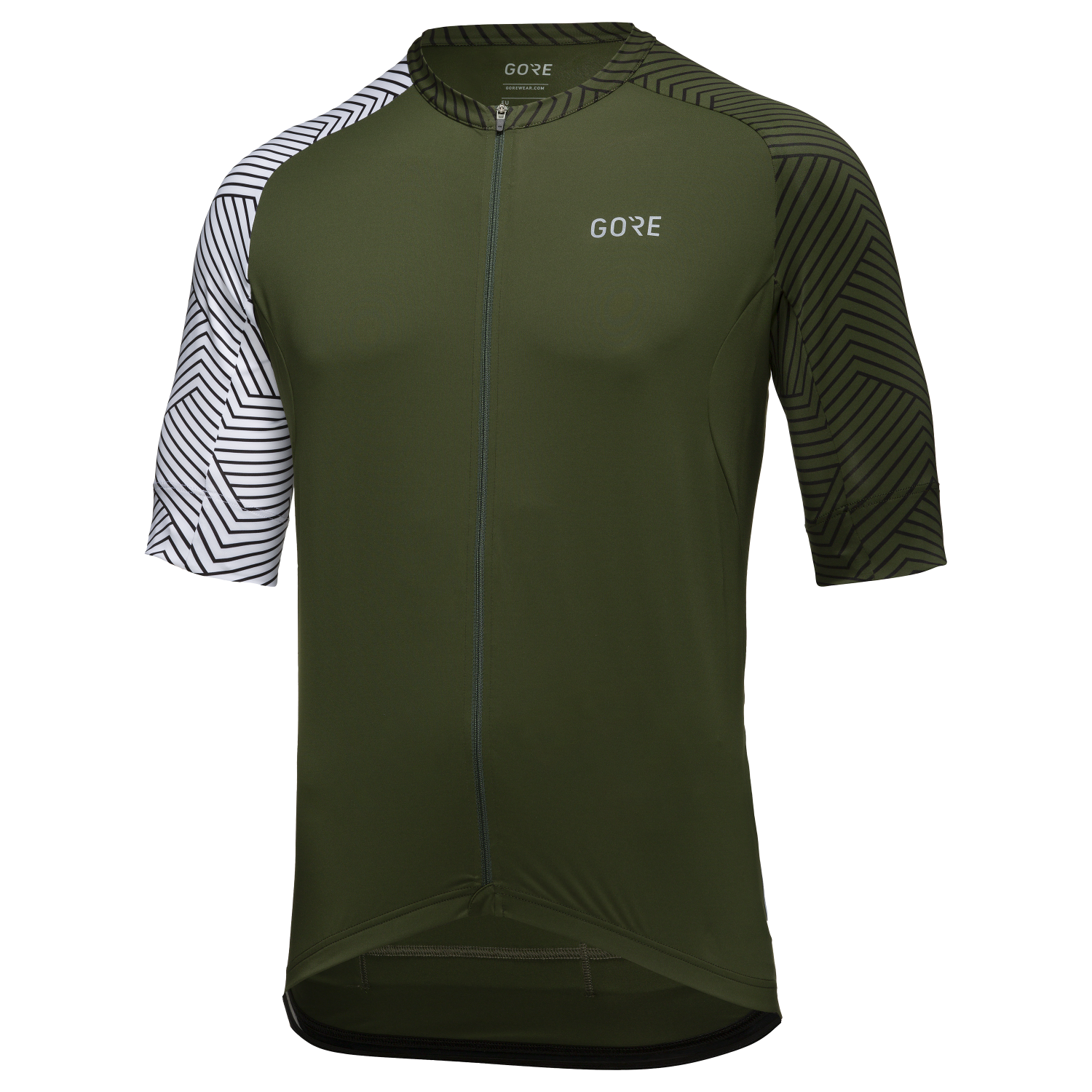 An image of the C5 Jersey being displayed without a product model wearing the product.