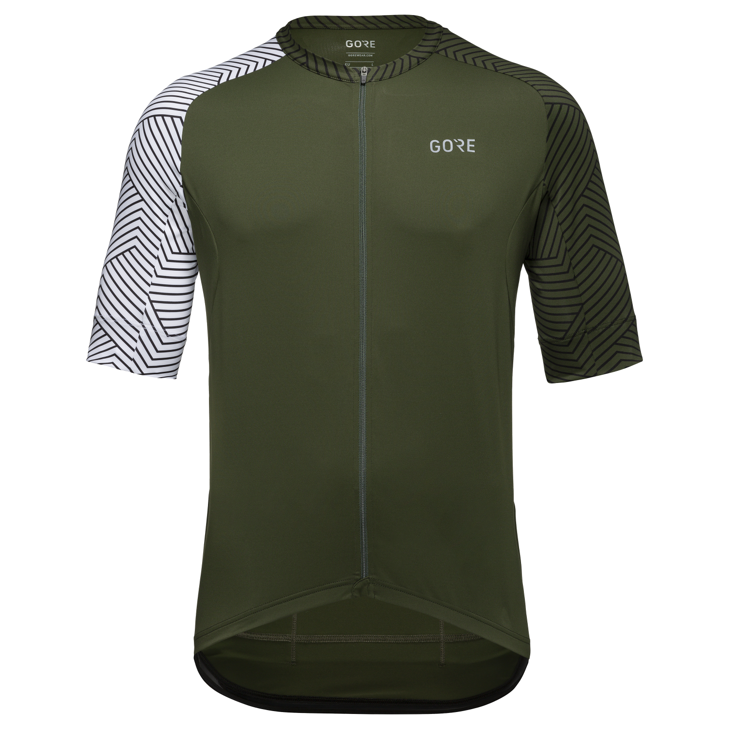 An image of the C5 Jersey being displayed without a product model wearing the product.