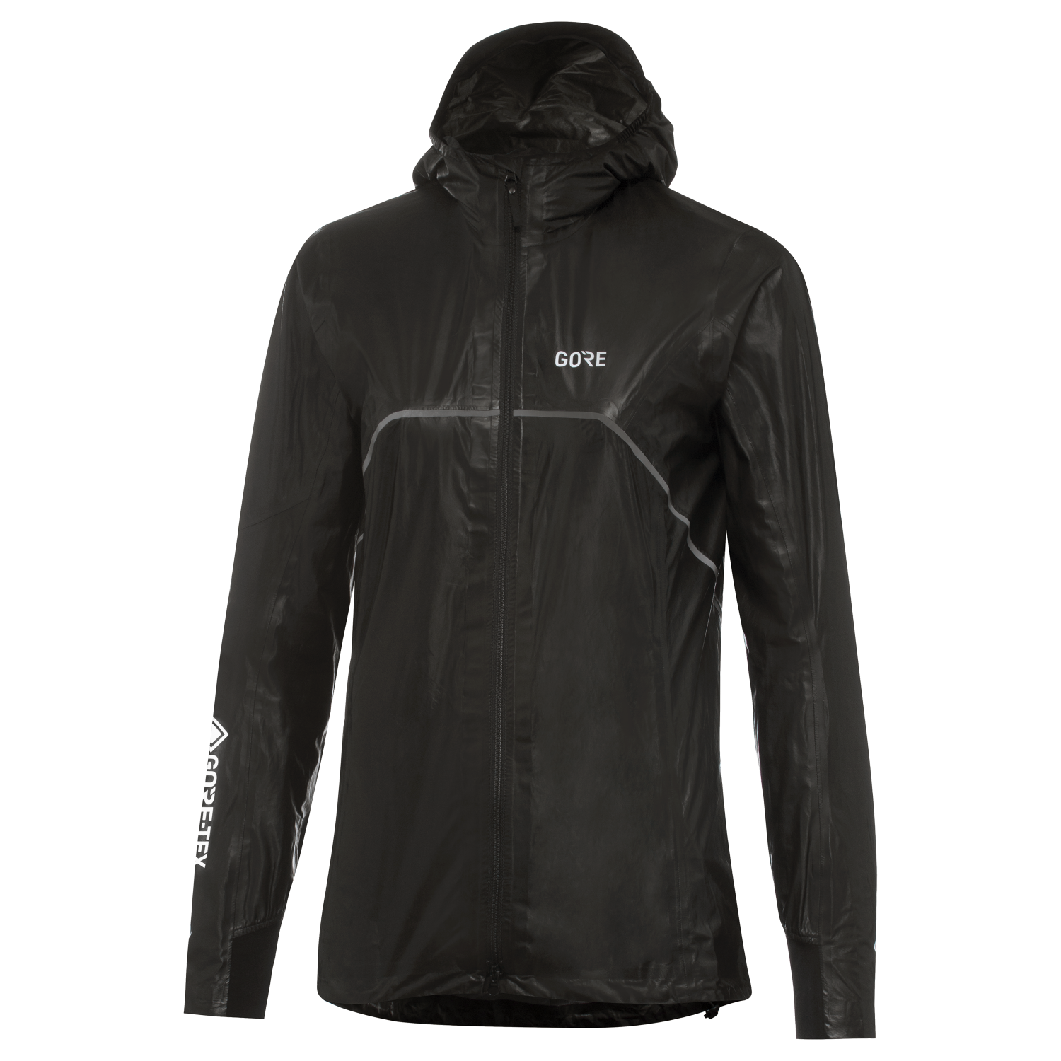 Un'immagine del prodotto R7 Donna GORE-TEX SHAKEDRY™ Trail Giacca con cappuccio esposto senza che il modello lo indossi.