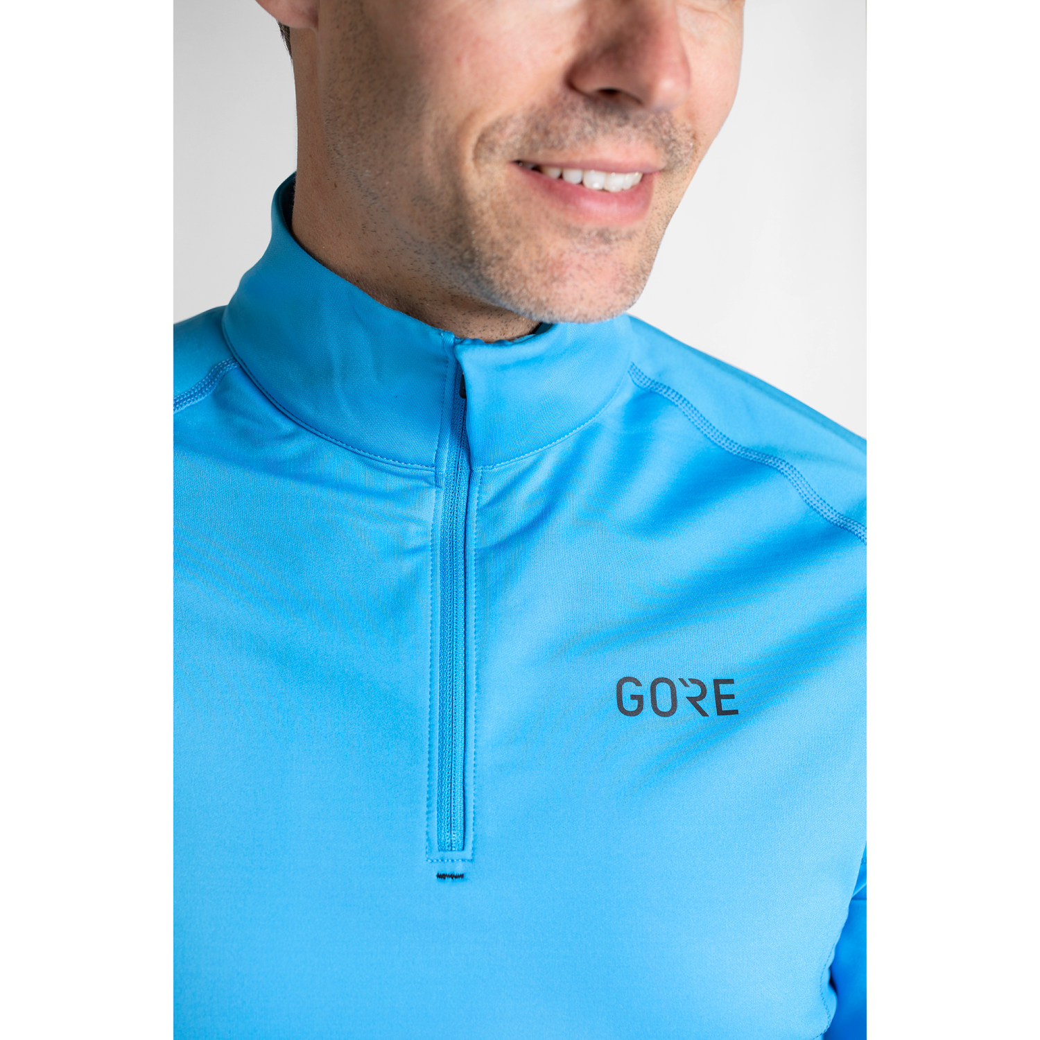 M Mid Zip Shirt langarm