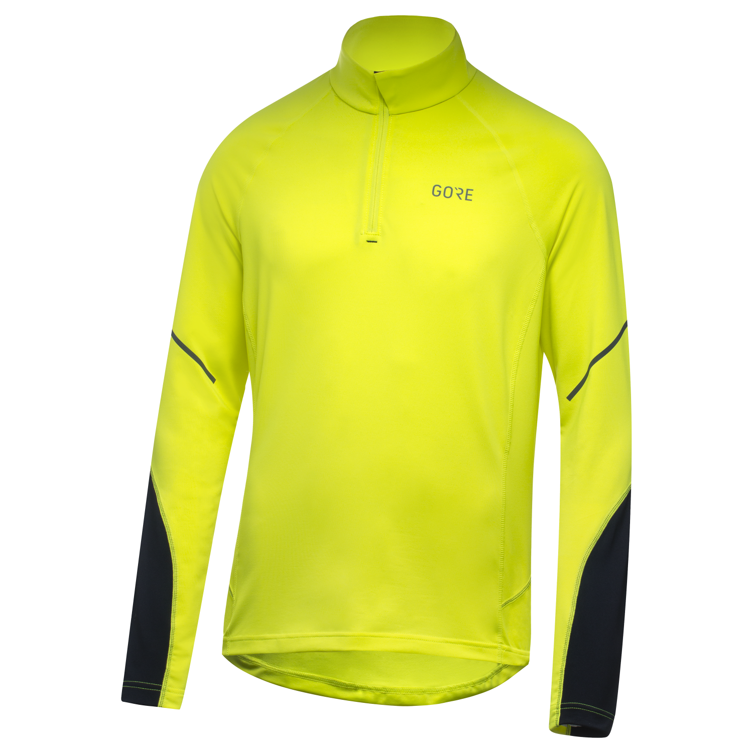 Gezeigt wird ein Bild des Artikels der Kategorie „M Mid Zip Shirt langarm“, ohne dass ein Model das Produkt trägt.