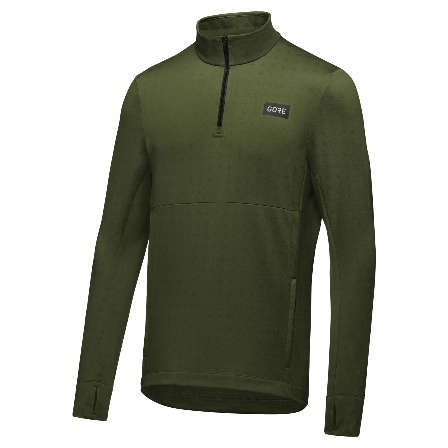 Un'immagine del prodotto Mid-Layer Thermo Casual 1/4-Zip da uomo esposto senza che il modello lo indossi.