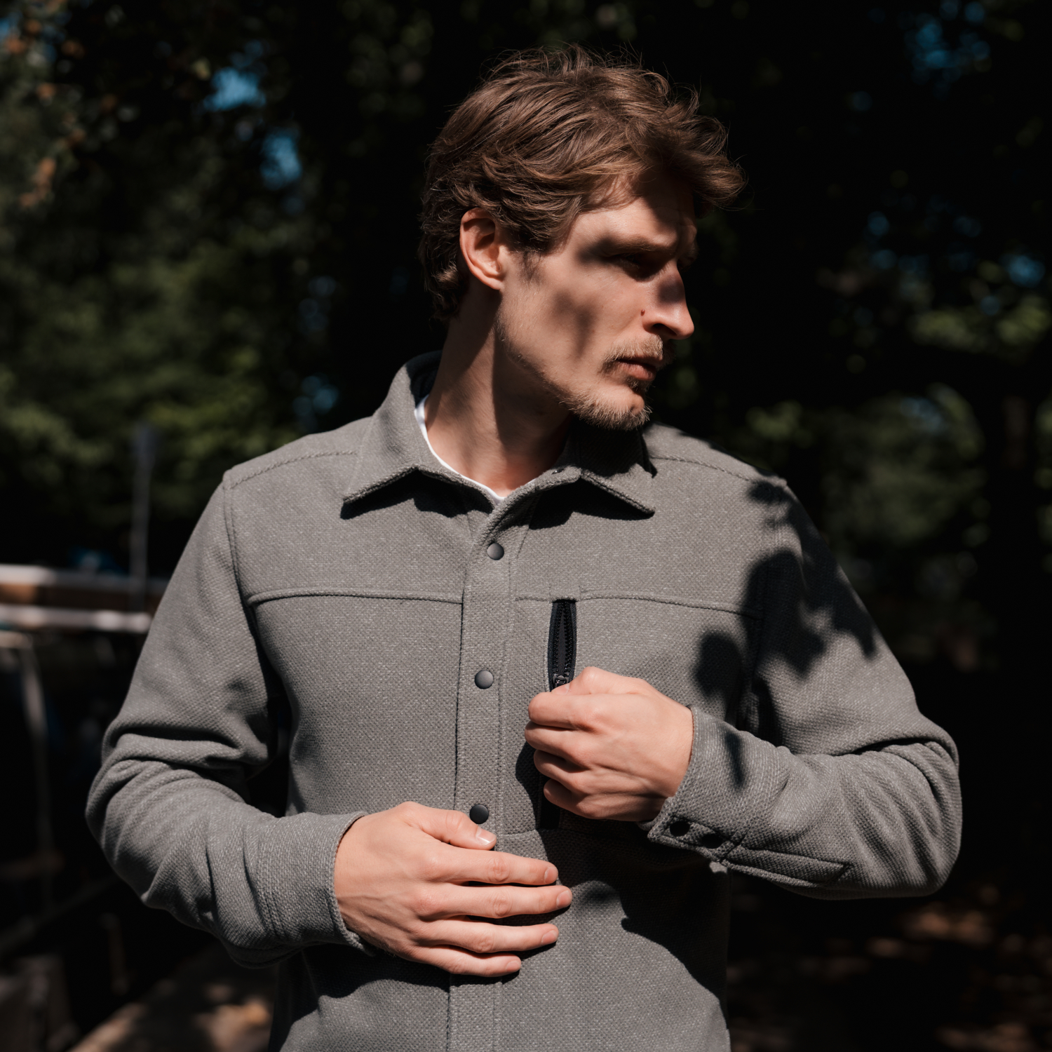 Hybrid Fleece Hemd Herren
