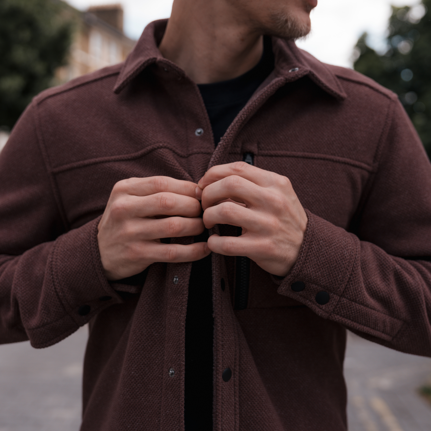 Hybrid Fleece Flannel Shirt Mens