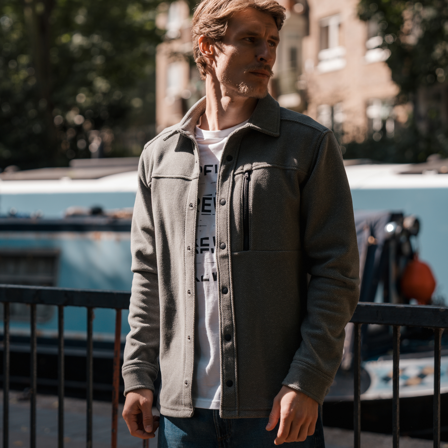 Camicia in pile Hybrid Uomo