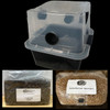 Small Monotub Starter Bundle includes small tub, plus 4 lbs. of sterilized grain substrate and 5 lbs. of CVG+ substrate.