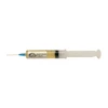 10mL syringe with the beneficial bacteria Pseudomonas putida used to improve soil microbiome and promote growth.