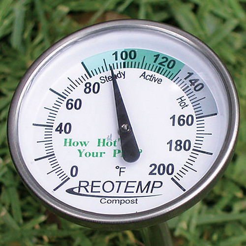 Compost Thermometer can be used indoors and outdoors, measuring mushroom substrate and compost pile temperatures.