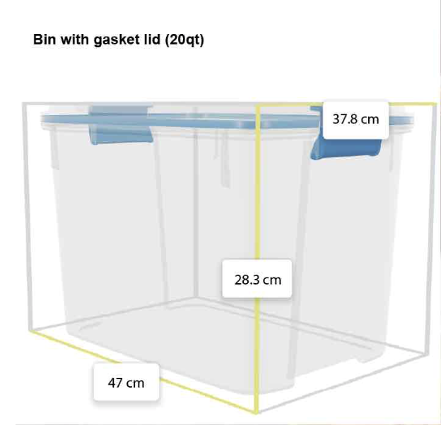 monotub dimensions