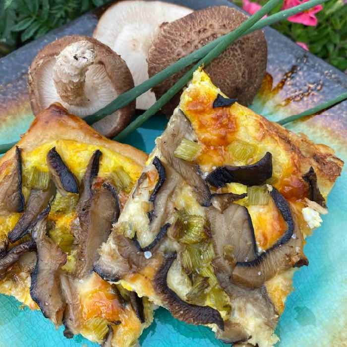 shiitake mushroom and cheese puff pastry