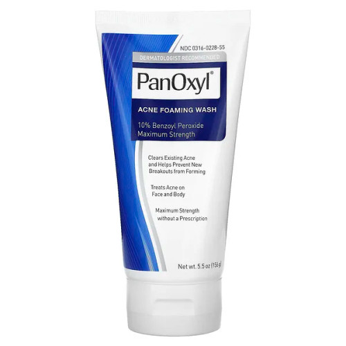 PanOxyl - Foaming Acne Wash - Maximum Strength -  10% Benzoyl Peroxide - 5.5 oz