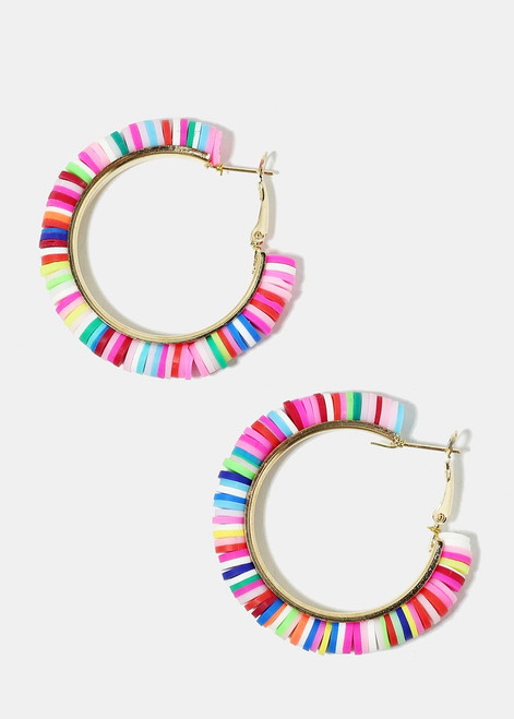 Crystal - Colorful Hoop Earrings