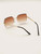 Fancy Glasses -Brown Rimless Fringed Sunglasses