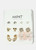 Mint Collection - 6-Pair Multi-Design Stud Earrings